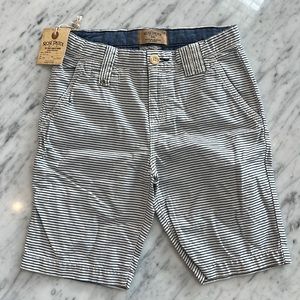 New Boys Rose Pistol Blue and White Stripe Shorts